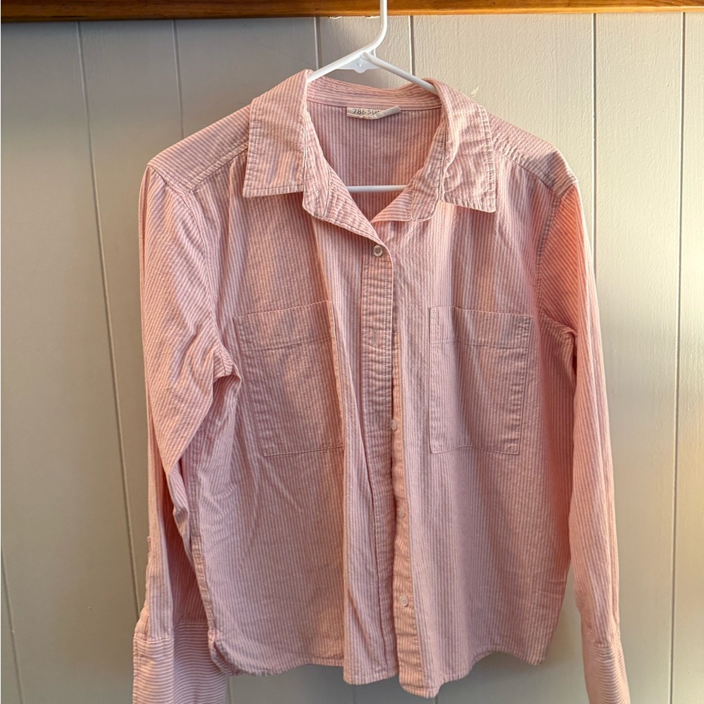 Pink Striped Women's Top